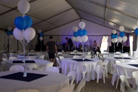 tent setup for JHB function
