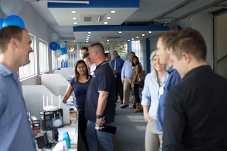 Product demonstration by syntech staff