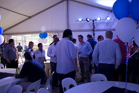 clients getting a drink