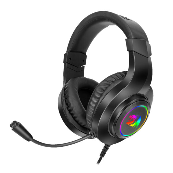 REDRAGON Over-Ear HYLAS Aux (Mic & Headset)|USB (Power Only)
RGB Gaming Headset - Black