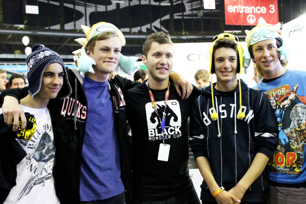 Stephen “Snoopeh” Ellis  with the fans.